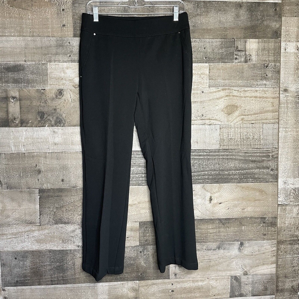 Christopher & Banks Womens Size S Black Pull On Straight Leg Dress Pants Stretch